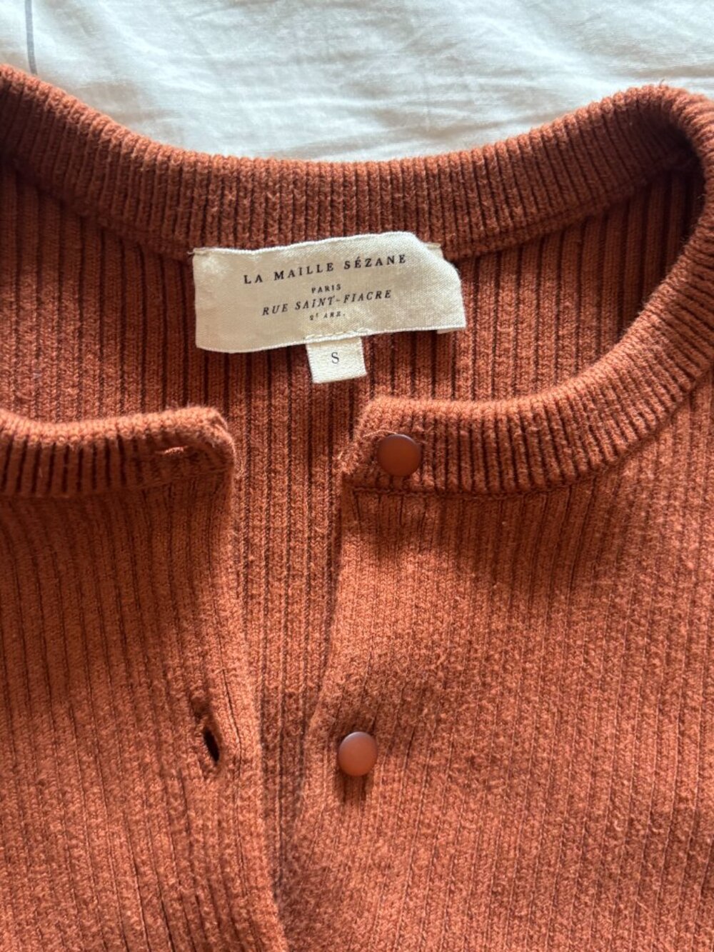 Sezane Kylie Cardigan Mahogany S - Picture 5 of 8